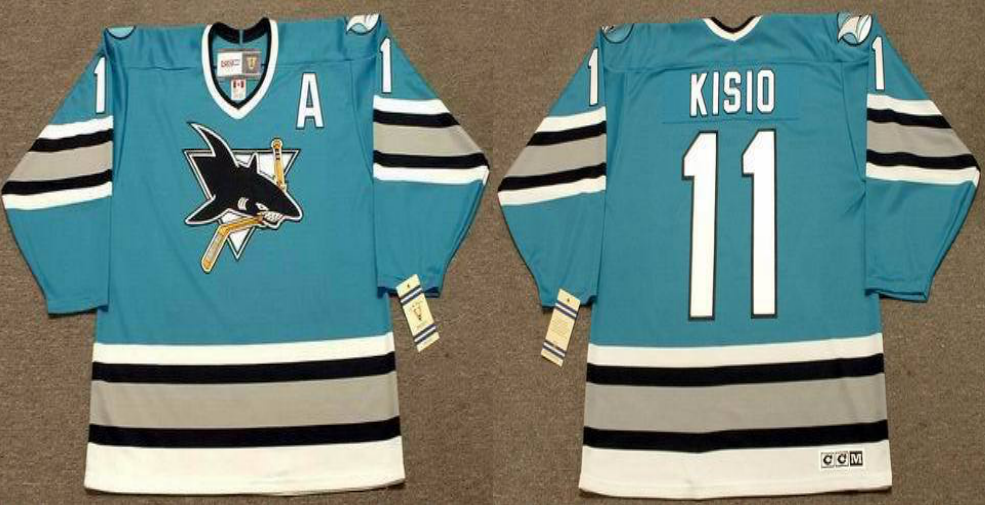 2019 Men San Jose Sharks 11 Kisio blue CCM NHL jersey